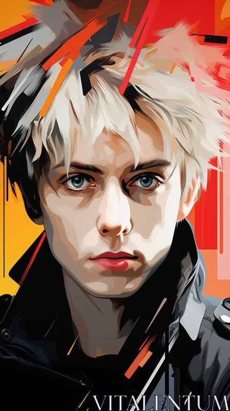 Abstract and Androgynous Portraits in Neo-Pop Style AI Image