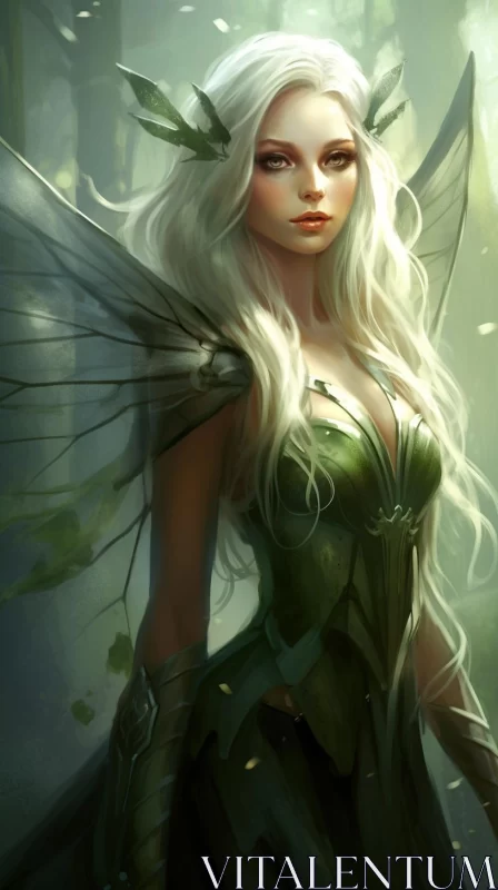 Enchanting Fairy in Forest - Charming Character Illustrations AI Image