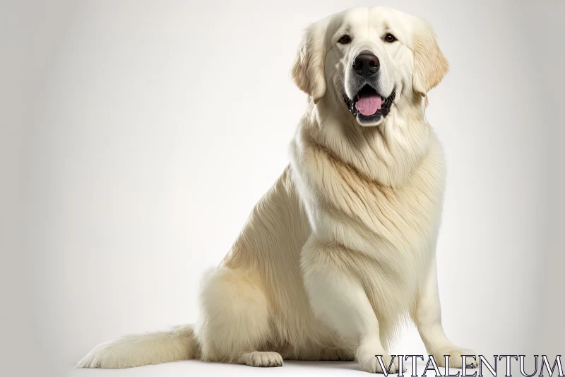 Golden Retriever in Majesty: A Study in Light and Texture AI Image