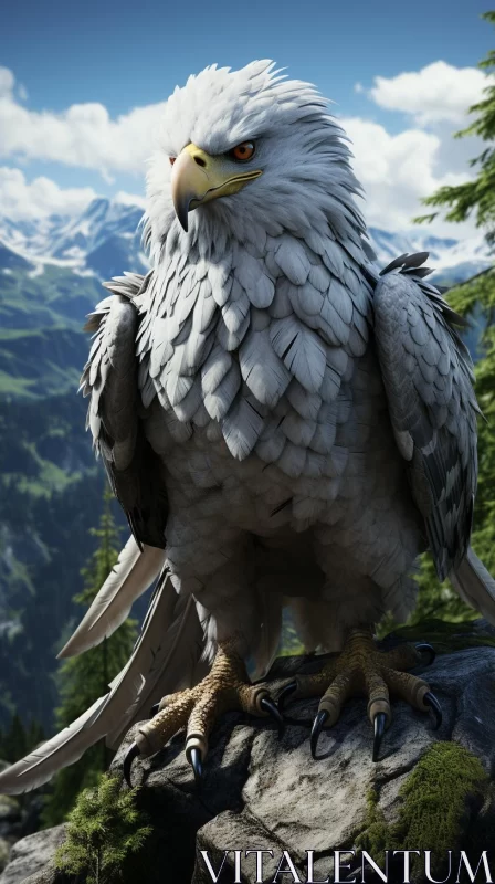 Majestic White Eagle in Unreal Engine 5 Render AI Image