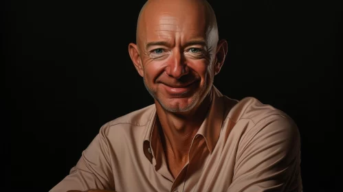 Intricate Realist Portrait of Amazon Founder Jeff Bezos