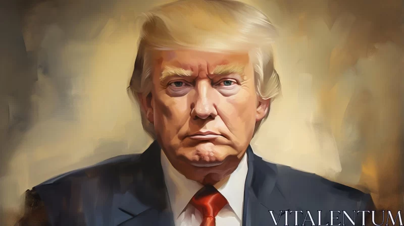 Intriguing Oil Painting Portrait of Donald Trump AI Image
