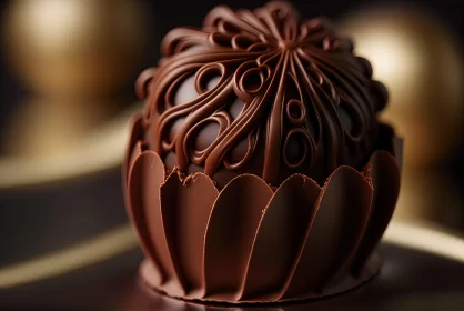 Baroque-Inspired Chocolate Egg Art - A Dance of Light and Shadow