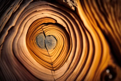 Heart in Nature - A Heart-Shaped Hole in a Tree Trunk