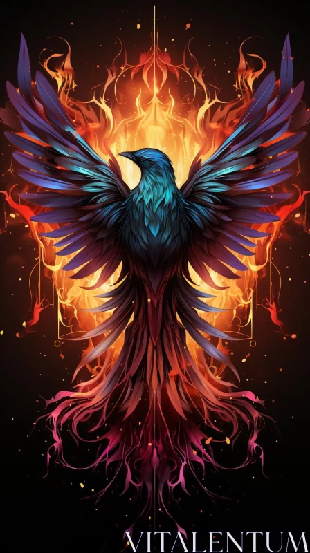 Colorful Feathered Eagle: A Bold Graphic Illustration AI Image
