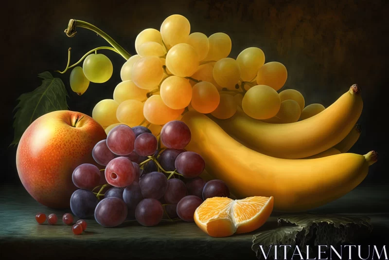 Classic Still-Life Fruit Painting - Artistic Exploration of Colors AI Image