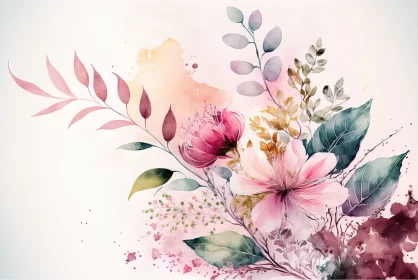 Watercolor Floral Illustration: A Symphony of Nature's Blooms