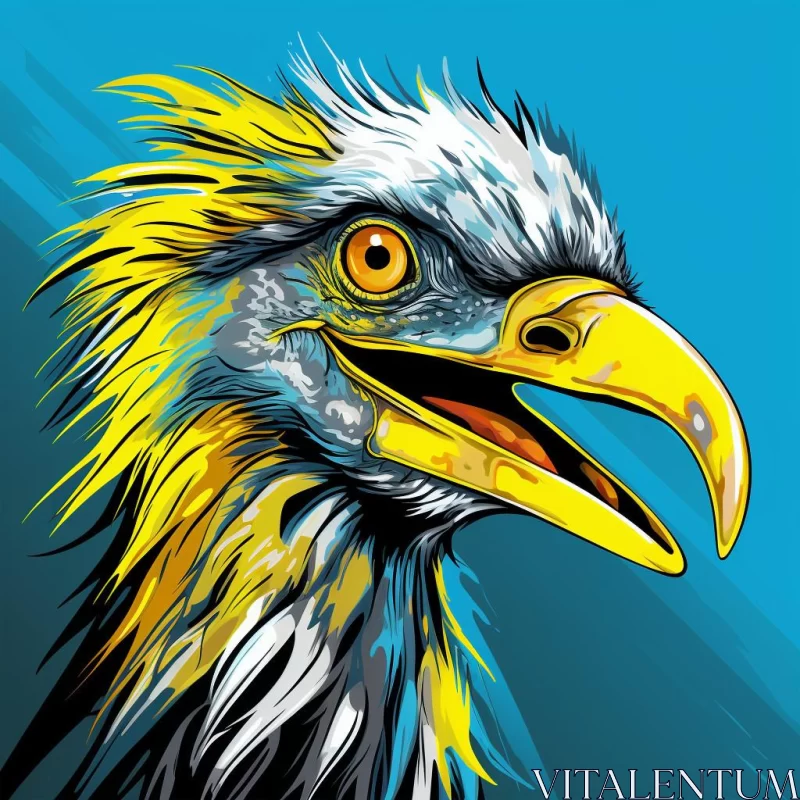 Colorful Abstract Eagle Head Illustration AI Image