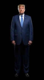 President Donald Trump: A Minimalistic yet Iconic Portrait AI Image