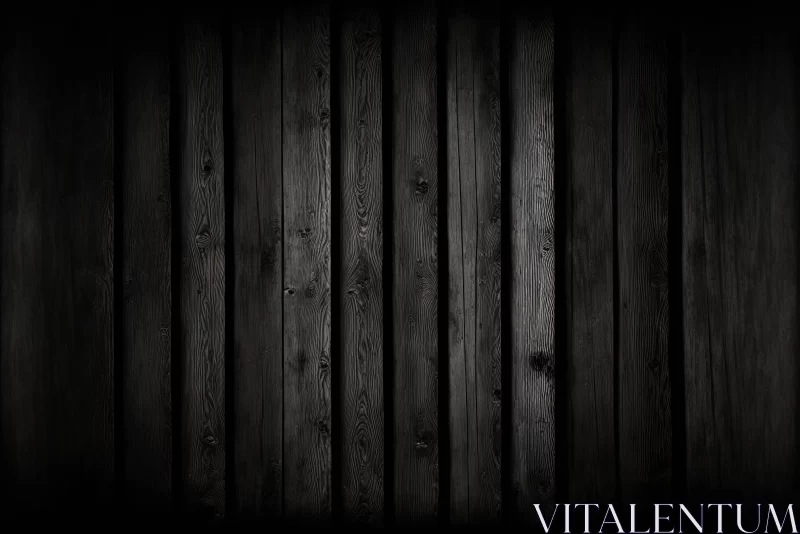 Minimalist Noir-Inspired Dark Wooden Planks Background AI Image