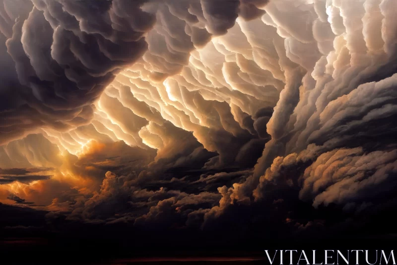 Southern Coast Storm: A Grandeur of Nature's Scale AI Image