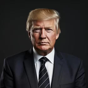 President Donald Trump: A Studio Portrait AI Image