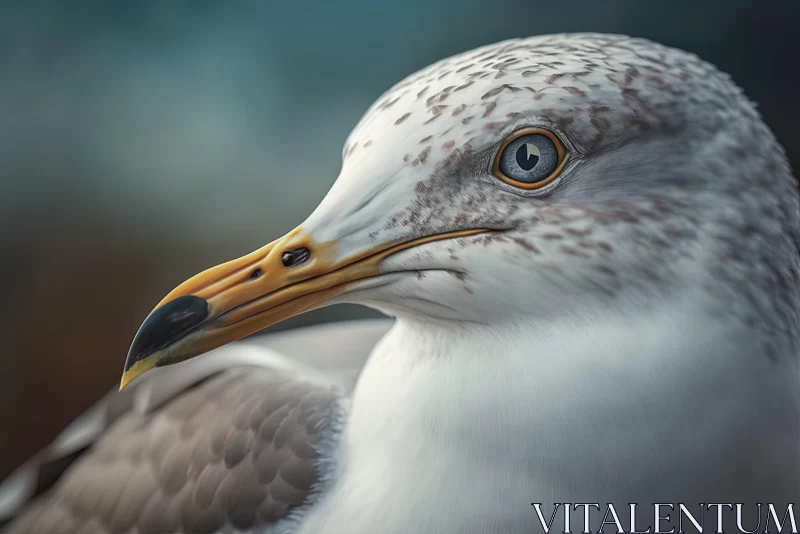 Intricate Marine Rendering of a Seagull AI Image