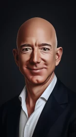 Charming Realistic Portrait of Jeff Bezos - Digital Art AI Image