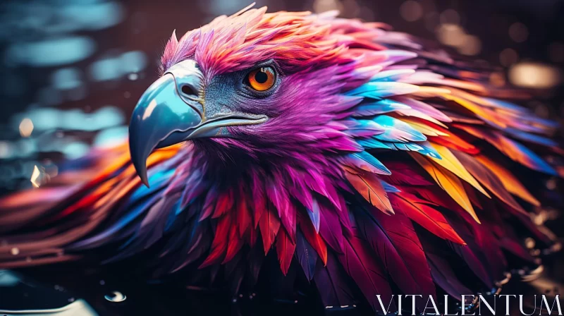 Colorful Eagle Portrait - A Spectralist's Take on Wildlife AI Image