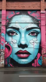 Captivating Woman Mural in Melbourne - Street Art Masterpiece AI Image