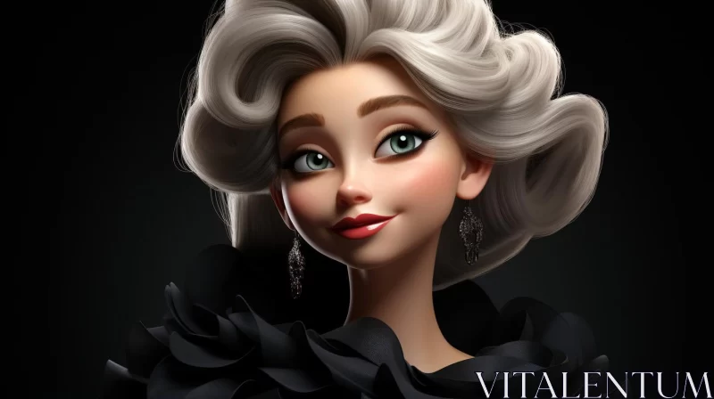 AI ART Victorian Era Portraiture of Disney's Elsa