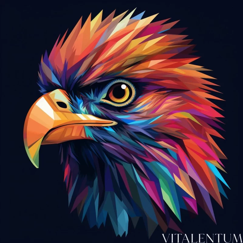 Bold and Graceful Colorful Eagle Illustration AI Image
