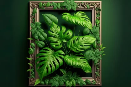 3D Junglepunk Plant Frame in Rich Detail AI Image