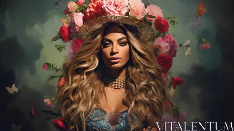 AI ART Beyoncé Floral Wallpaper: A Confluence of Elegance and Nature