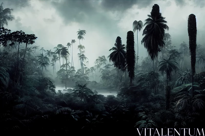 Tropical Forest: A Moody, Neo-Noir Art of the Congo AI Image