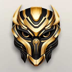 Black Panther Mask - Futuristic Robot Style 3D Illustration AI Image