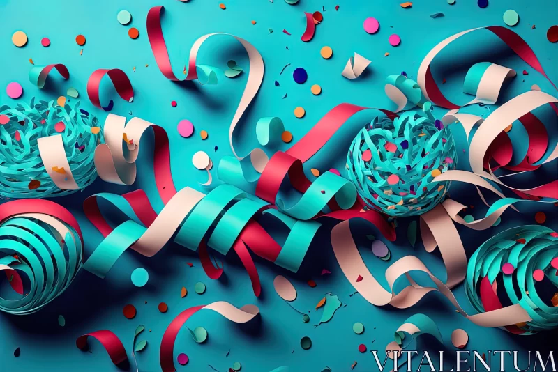 AI ART Colorful Confetti Carnivalcore Art Display