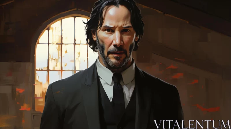 Captivating Portraits of John Wick and Gothic Imagery AI Image