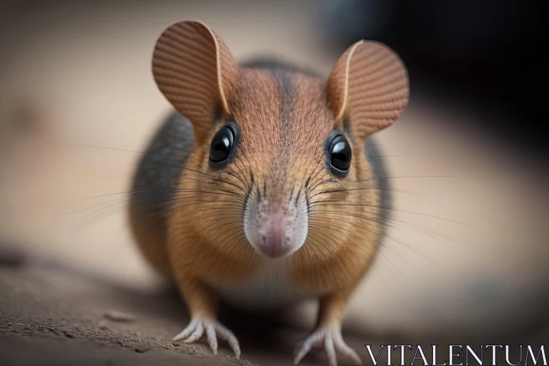 Exotic Symmetrical Mouse Portrait in Precisionism Influence AI Image