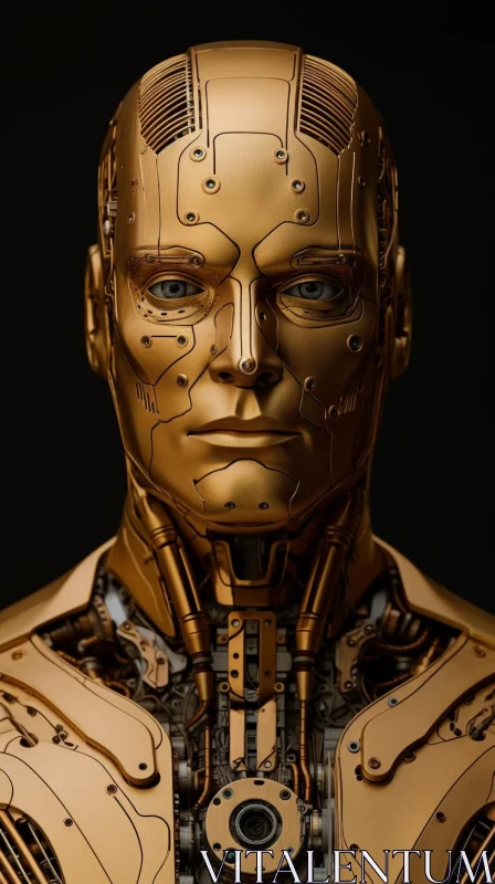 Golden Robot - A Classicist Portraiture AI Image