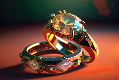 Luminous Diamond Rings in Realistic Surrealism