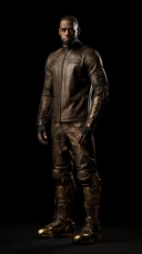 LeBron James in Nature-Inspired Superhero Uniform AI Image