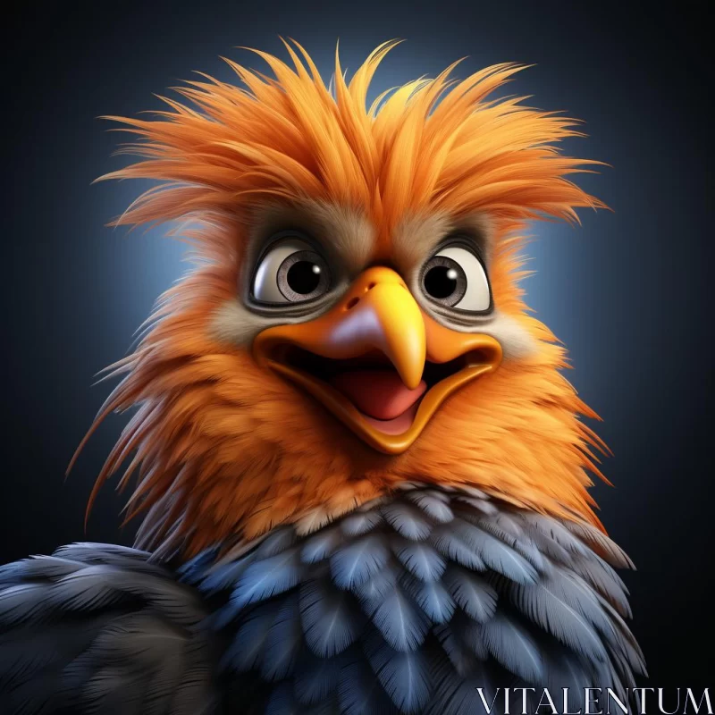 3D Animated Owl Avatar with Manticore in Energetic Brushwork AI Image