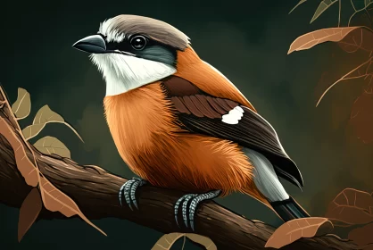 Captivating Caricature-style Bird Illustration in Digital Art