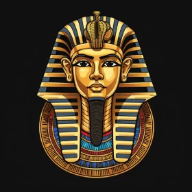 Ancient Egyptian Pharaoh King in Moebius Style AI Image