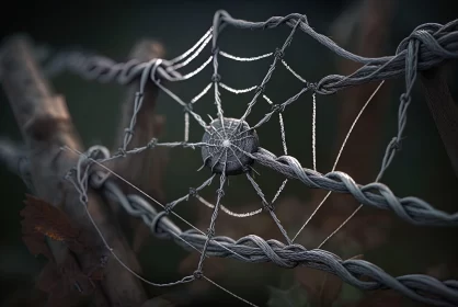 Intricate Spider Web Art - A Symbolic Representation Rendered in Maya