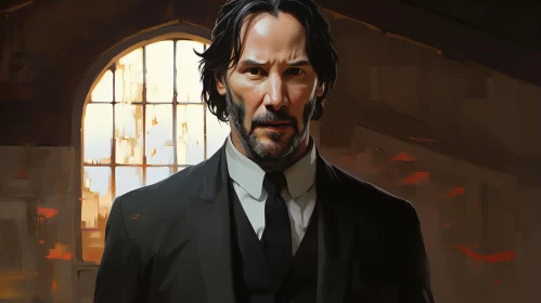Captivating Portraits of John Wick and Gothic Imagery AI Image