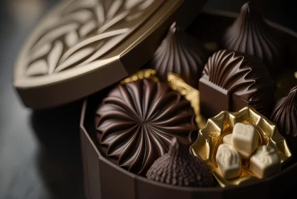 Luxurious Chocolate Assortment in Elegant Black Tin Box