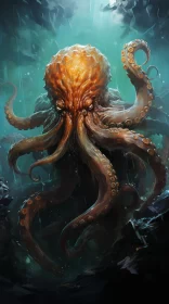 Majestic Octopus Underwater: A Dive into the Mysterious AI Image