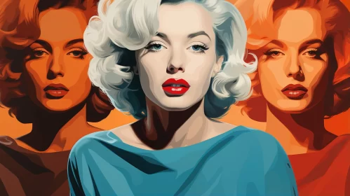 Marilyn Monroe Paintings Collection: Stylized Portraits and Cinematic Montages AI Image