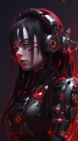 Girl in Futuristic Robot Suit: A Portrait in Cyberpunk Realism