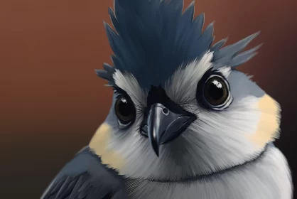 Realistic and Emotive Digital Bird Portrait