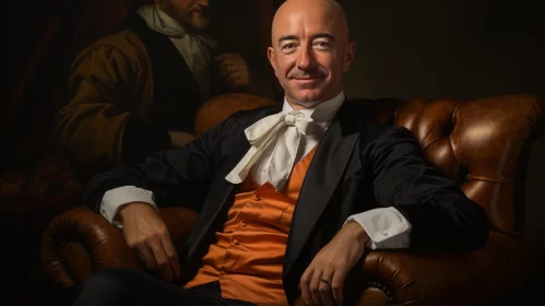 Classical Portrayal of Jeff Bezos - An Amazonian Perspective AI Image