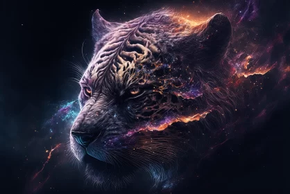 Jaguar Galaxy - Aggressive Digital Illustration