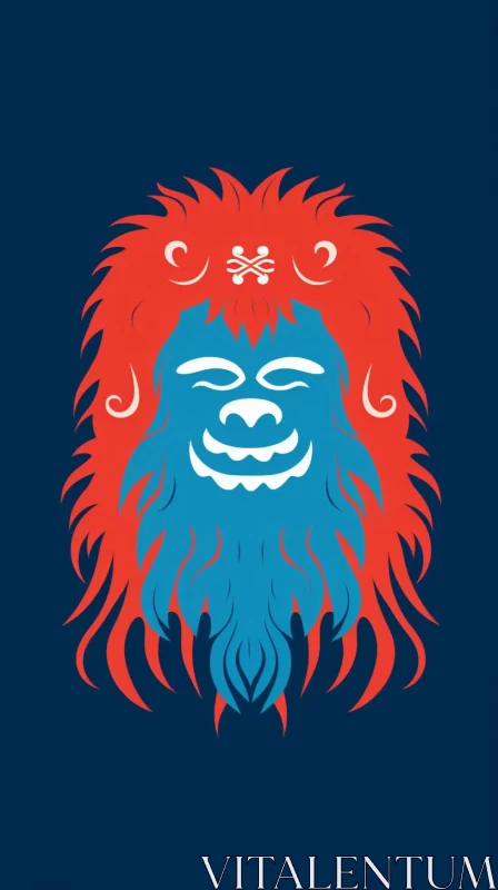 AI ART Intriguing Tiger-Lion Character Logo Inspired by Vietnamese Art