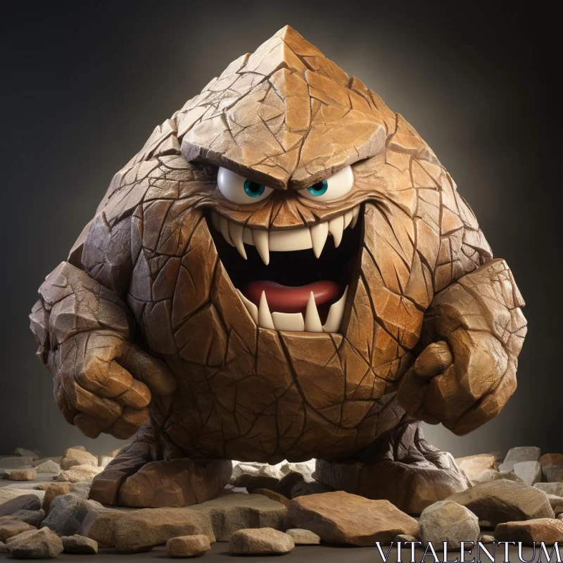 AI ART Monstrous Cartoon Statues - Mushroom Creature to Stone Troll
