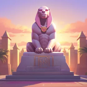 Ancient Sphinx Monument at Sunset - 2D Game Art Style AI Image