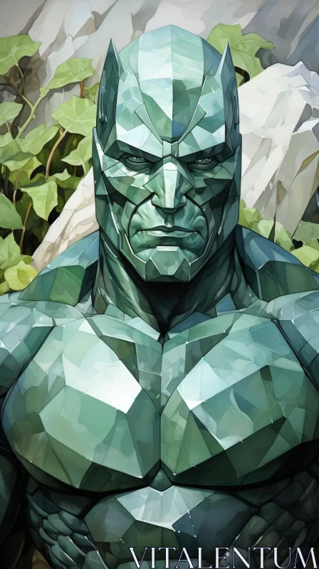 Crystal Superhero: A Marvel-Inspired Digital Artwork AI Image