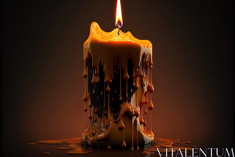 Melting Candle Art - Playful Yet Macabre AI Image