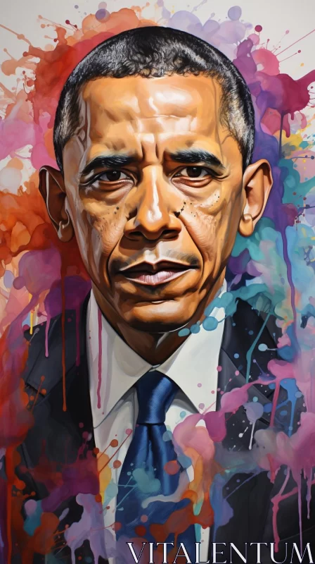 AI ART Barack Obama and Clinton - A Colorful and Satirical Artwork